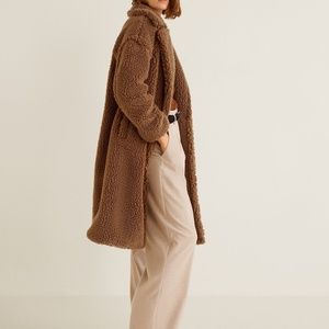 Mango Faux Shearling Coat